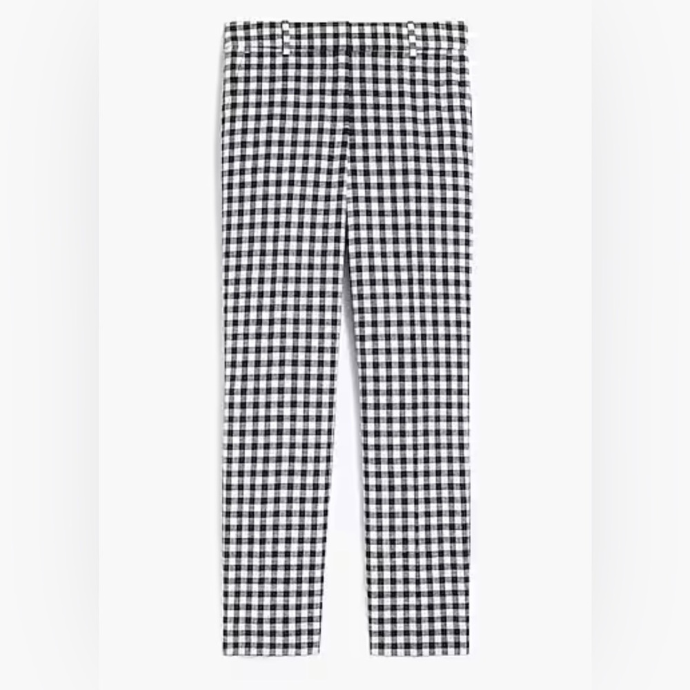 J. Crew Petite Gingham Linen Cotton Holland Pant